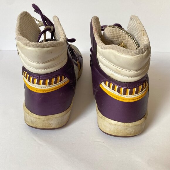 Vintage Coogi Australia Purple Leather Hi Fashion Sneakers Men's Shoe 8 EUR 41 - Picture 7 of 12